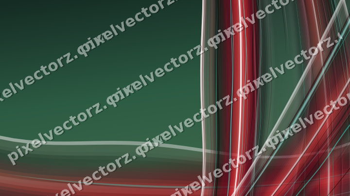 Abstract glass arc in dark green and red