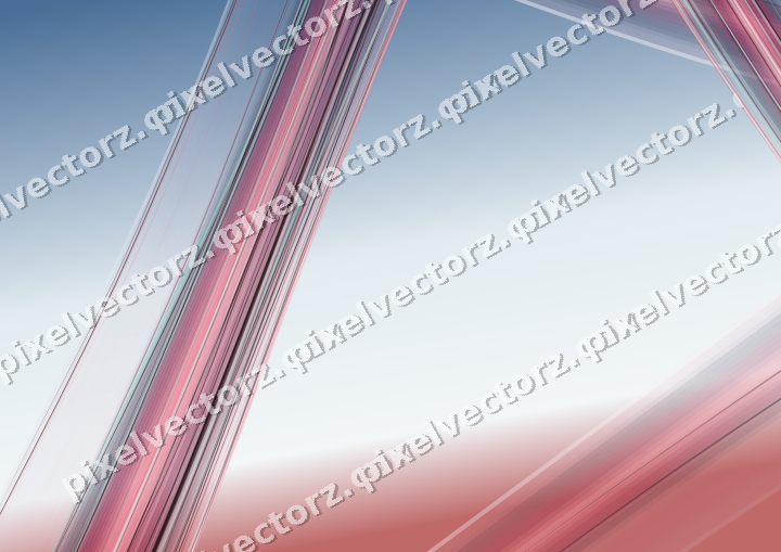 Abstract glass arc in pale pink and pale red