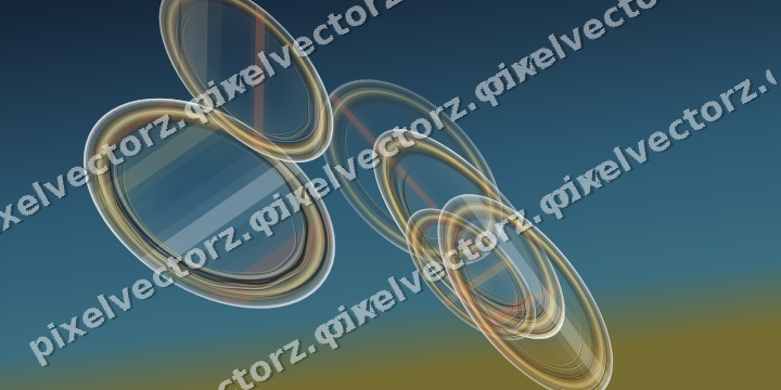 Abstract glass arc in orange and amber