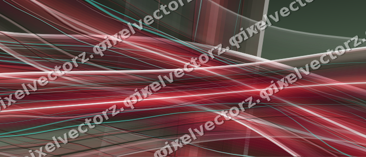 Abstract glass arc in red and pale lime