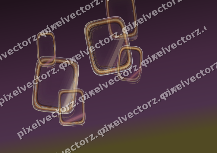 Abstract glass arc in dark magenta and amber