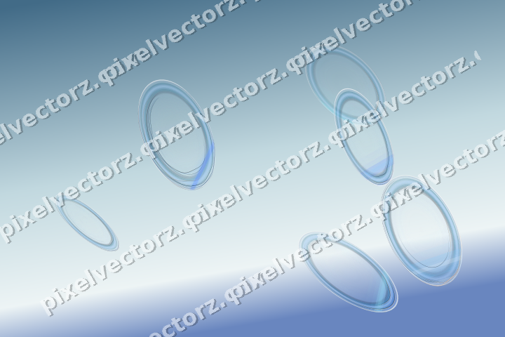 Abstract glass arc in cyan and blue