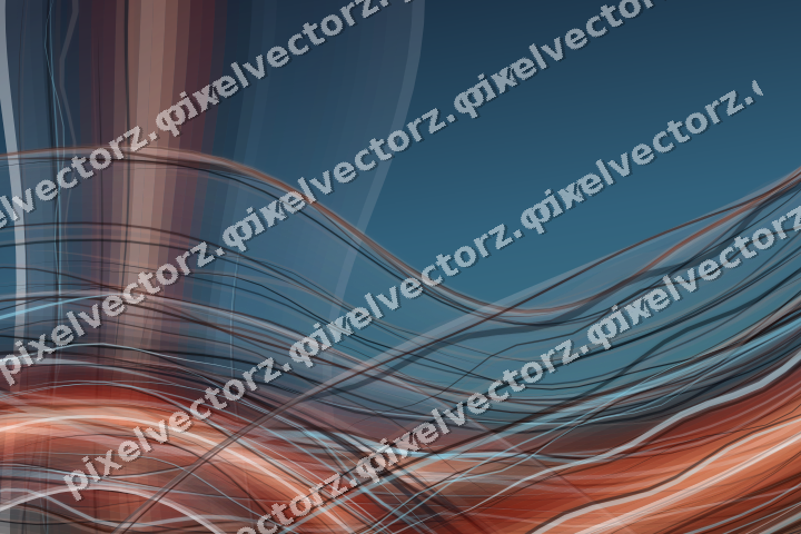 Abstract glass arc in red and orange