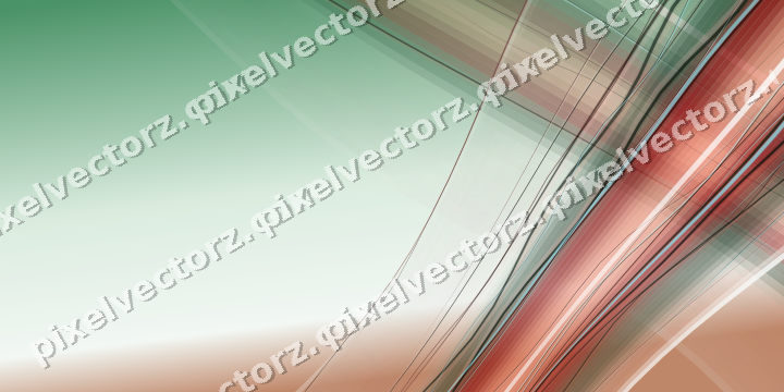 Abstract glass arc in dark green and red