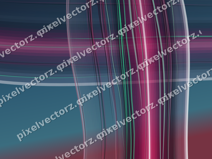Abstract glass arc in dark pink and yellow