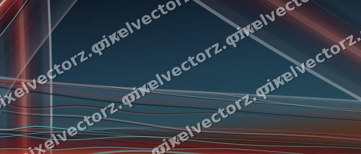 Abstract glass arc in red and pale amber
