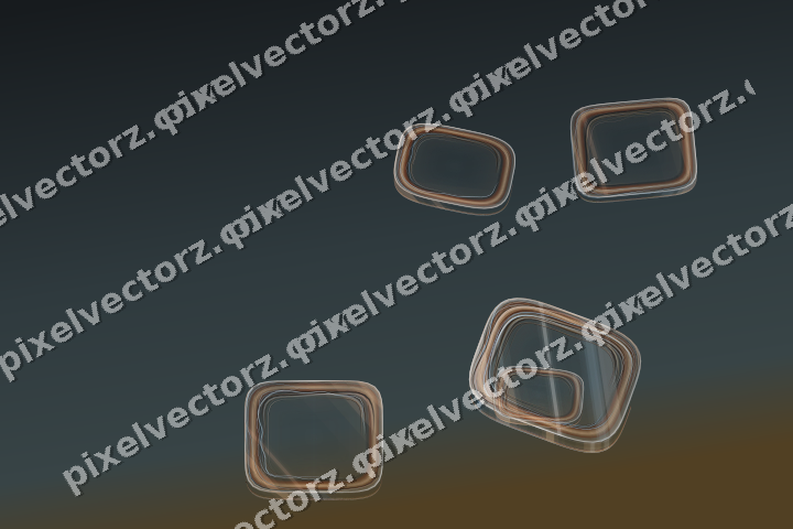 Abstract glass arc in blue and orange