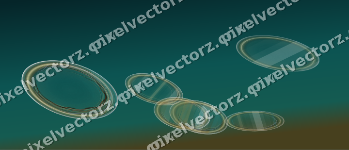 Abstract glass arc in amber and dark teal