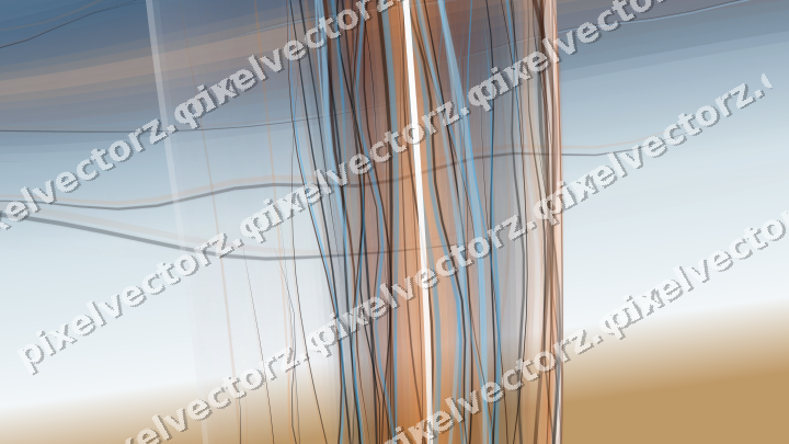 Abstract glass arc in blue and orange