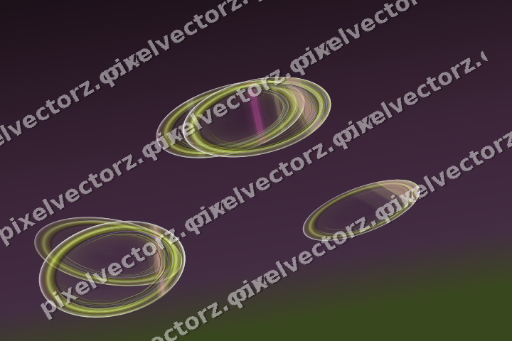 Abstract glass arc in dark magenta and lime