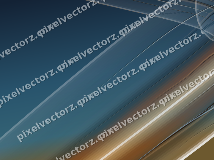 Abstract glass arc in dark blue and orange