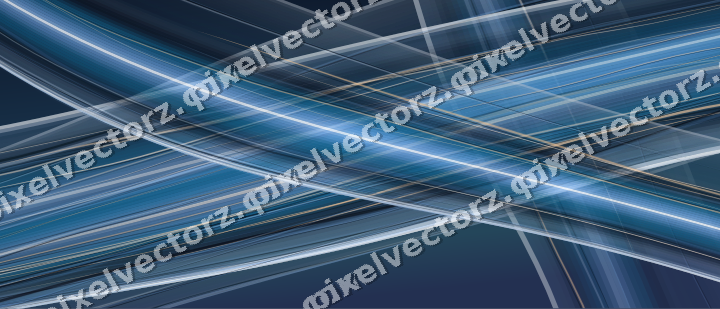 Abstract glass arc in dark blue and white
