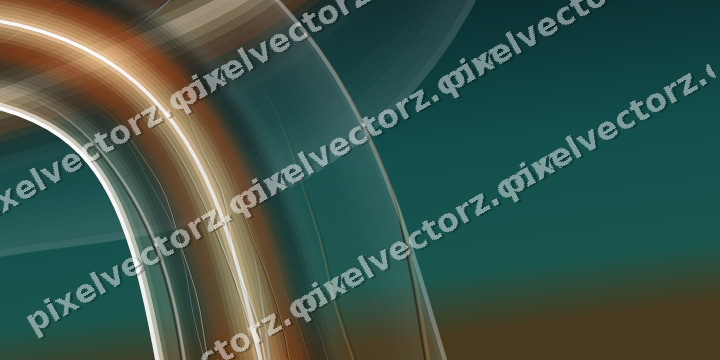 Abstract glass arc in dark teal and orange