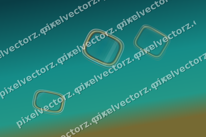 Abstract glass arc in amber and dark teal