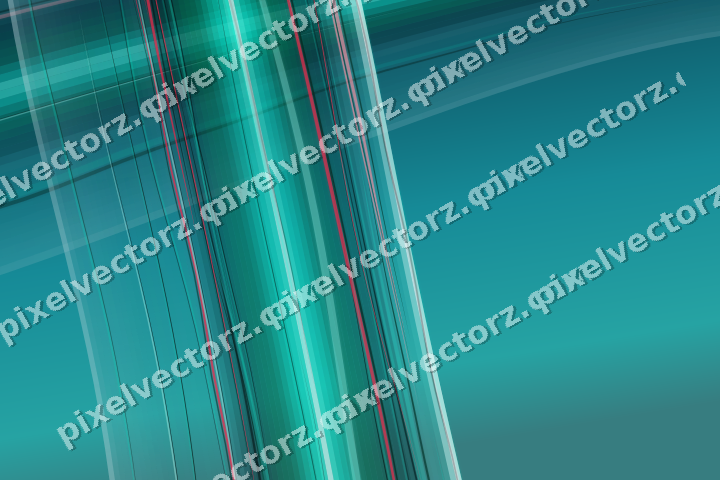 Abstract glass arc in cyan and teal