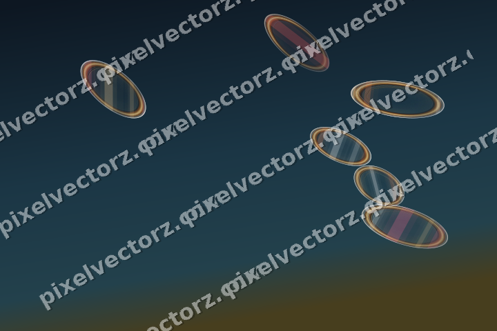 Abstract glass arc in red and orange