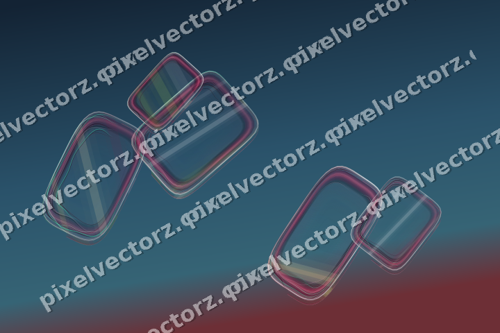 Abstract glass arc in dark lime and dark pink