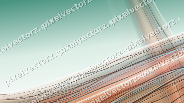 Abstract glass arc in dark green and orange