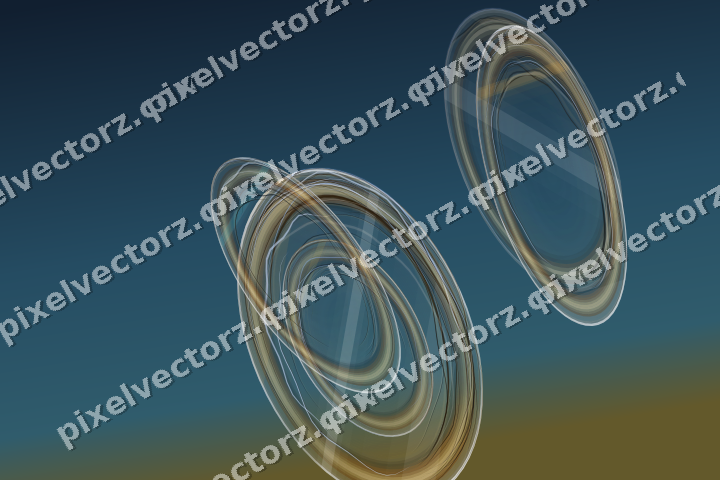 Abstract glass arc in amber and dark teal