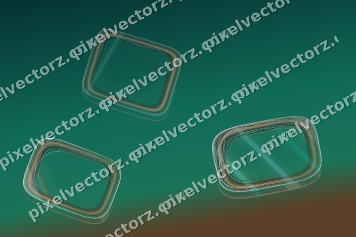 Abstract glass arc in orange and teal