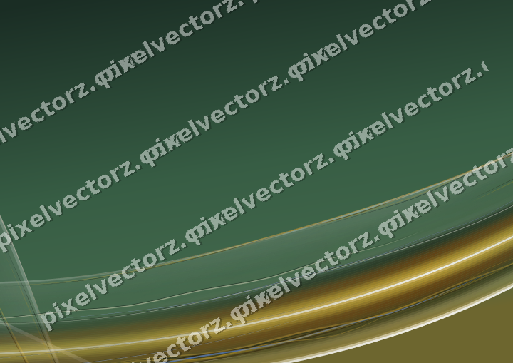 Abstract glass arc in dark green and amber