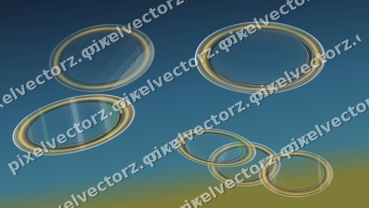 Abstract glass arc in lime and yellow