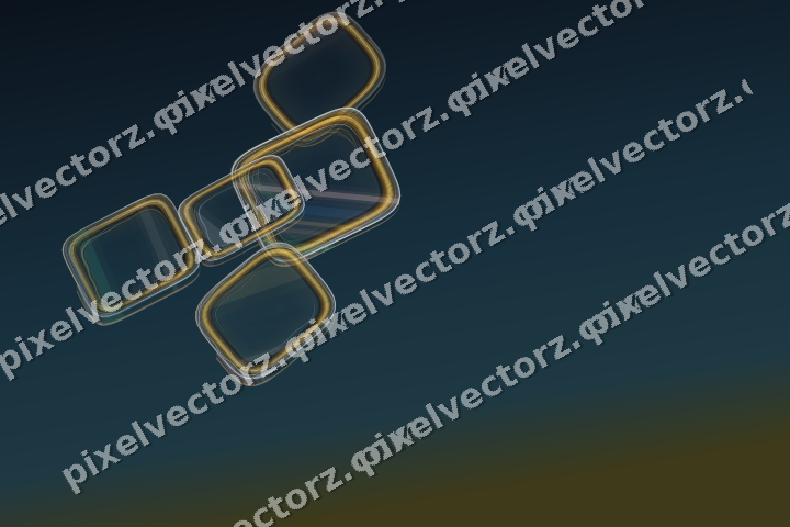 Abstract glass arc in amber and green