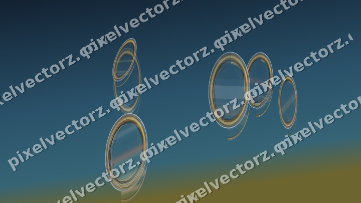 Abstract glass arc in orange and amber