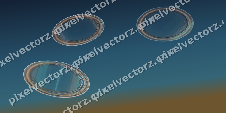 Abstract glass arc in orange and teal