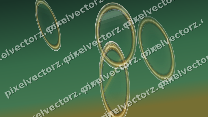 Abstract glass arc in amber and dark green