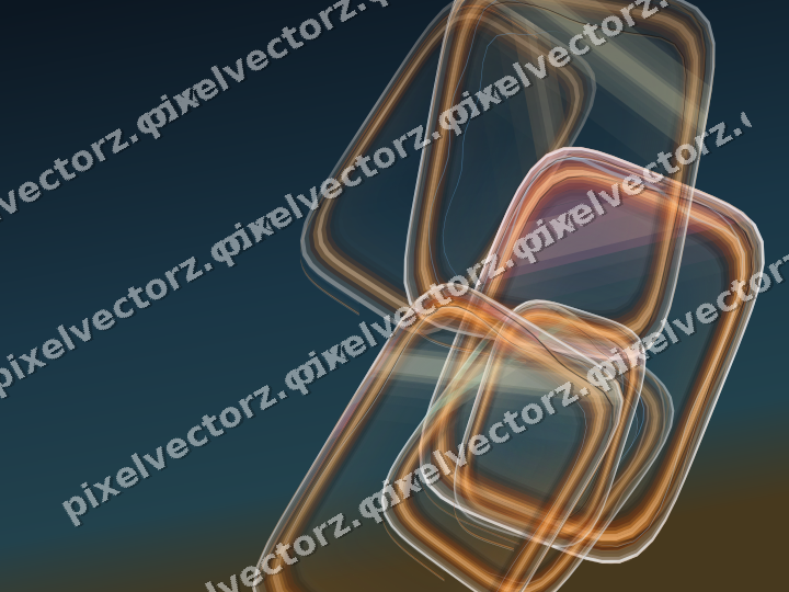 Abstract glass arc in pink and orange