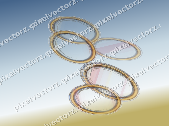 Abstract glass arc in dark pink and amber
