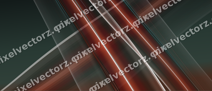 Abstract glass arc in red and orange