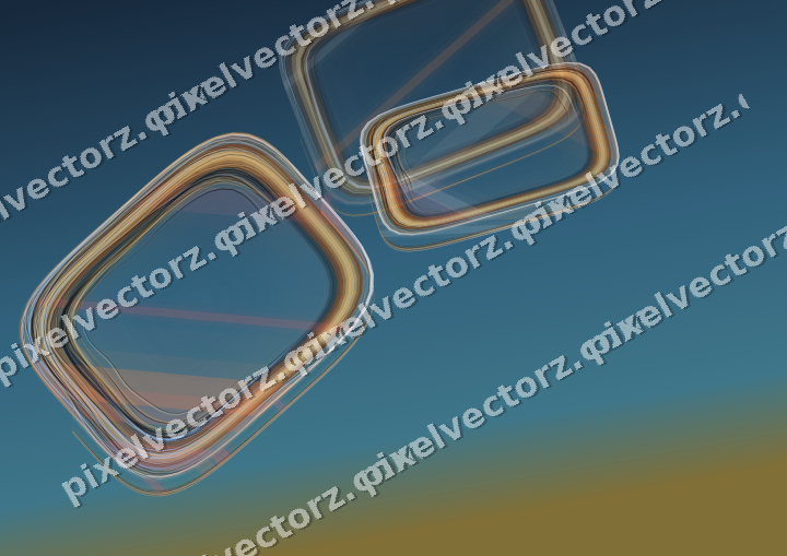 Abstract glass arc in red and orange