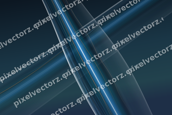 Abstract glass arc in teal and pale cyan