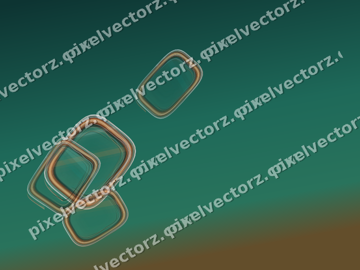 Abstract glass arc in orange and teal
