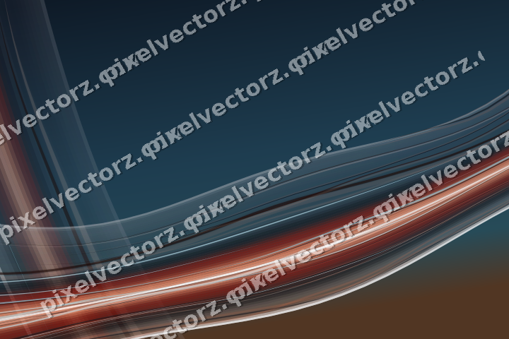 Abstract glass arc in red and orange