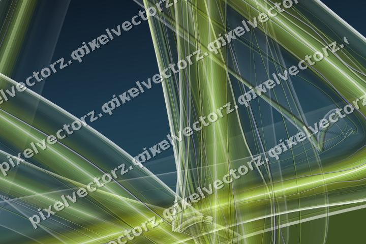Abstract glass arc in purple and lime