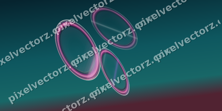 Abstract glass arc in magenta and purple