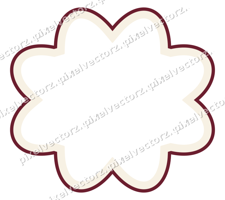Dekorativer Zierrahmen in Dunkelrosa und Rot mit Oval und Lappenrand