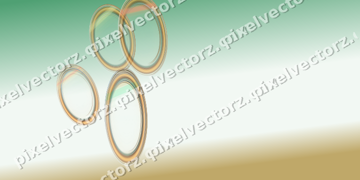 Abstract glass arc in red and orange