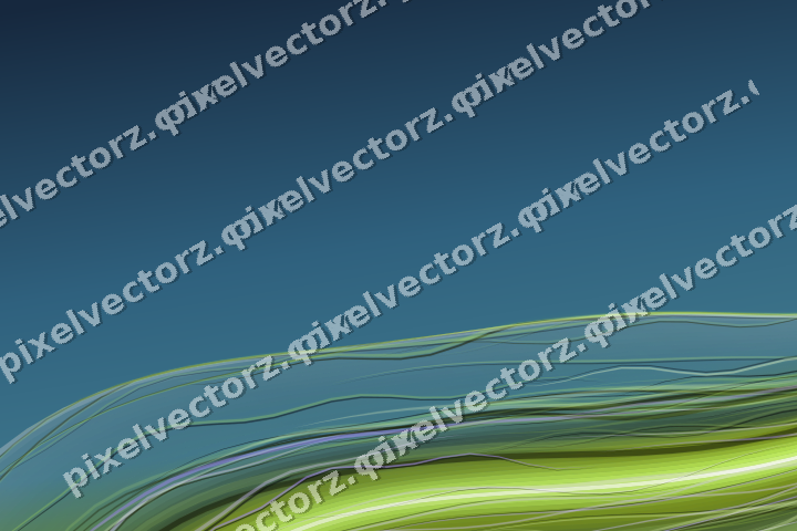Abstract glass arc in green and lime