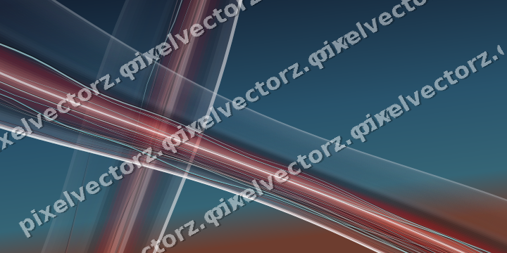 Abstract glass arc in red and pale amber