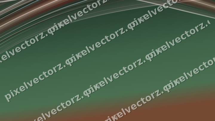 Abstract glass arc in dark green and red