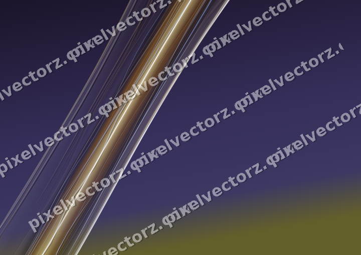 Abstract glass arc in amber and purple