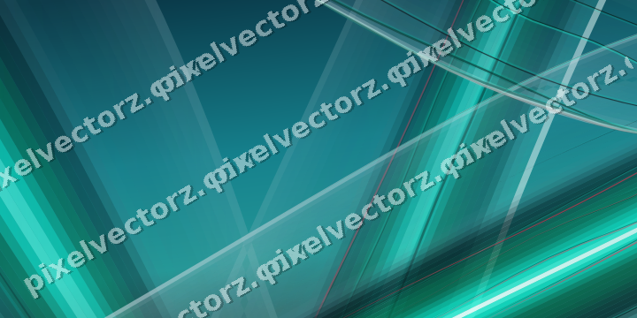 Abstract glass arc in cyan and teal