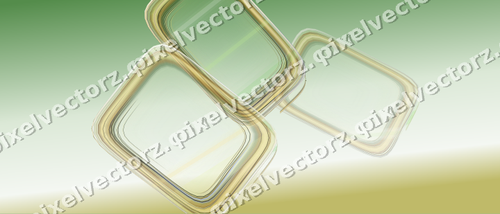 Abstract glass arc in lime and yellow
