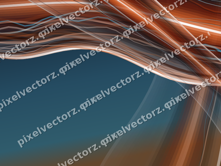 Abstract glass arc in orange and blue