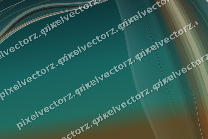 Abstract glass arc in dark teal and orange