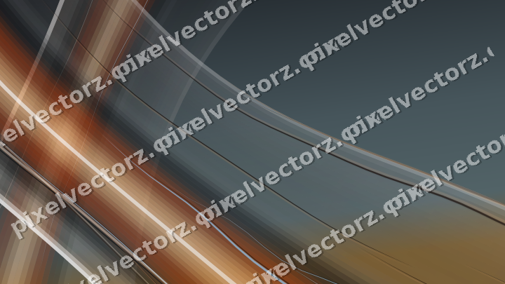 Abstract glass arc in blue and orange